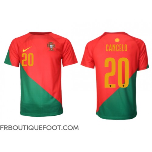 Maillot de foot le Portugal Joao Cancelo #20 Domicile vêtements Monde 2022 Manches Courtes